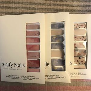 3 x Artify Nails designer polish wraps